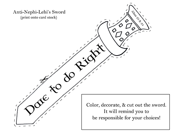 Primary 3 Lesson 27 Sword Activity