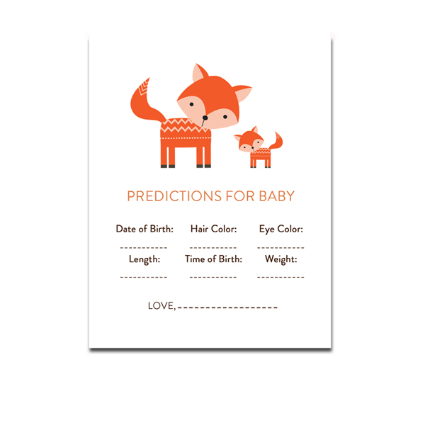 Baby Shower Cute Woodland Fox Forest Baby Animals - Activity ...