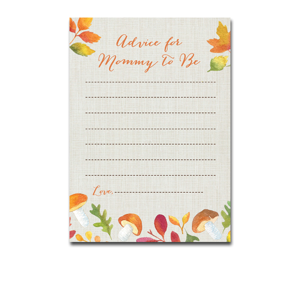 Baby Shower Autumn Fall Leaves - Activity Advice for Mommy to Be ...