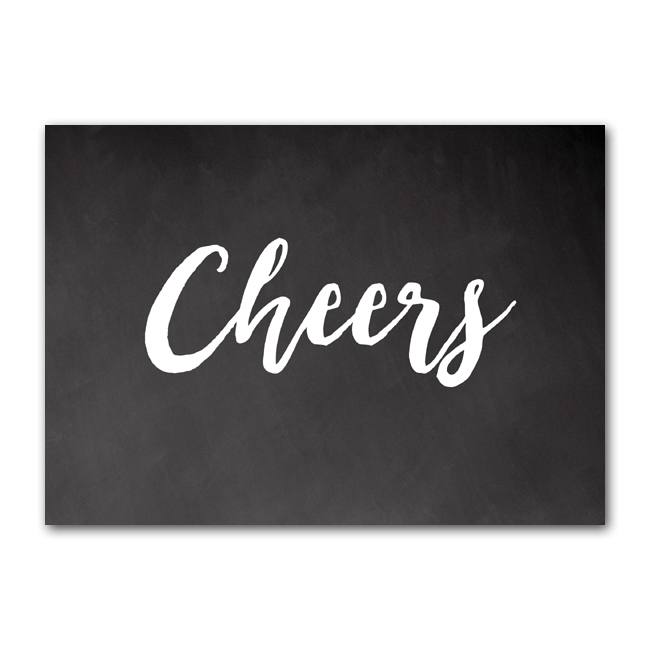 Wedding Sign Rustic Chalkboard Cheers Instant Download Printable