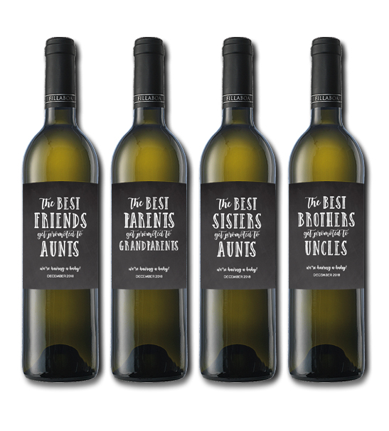 Editable Wine Label Rustic Pregnancy Announcement PDF ...