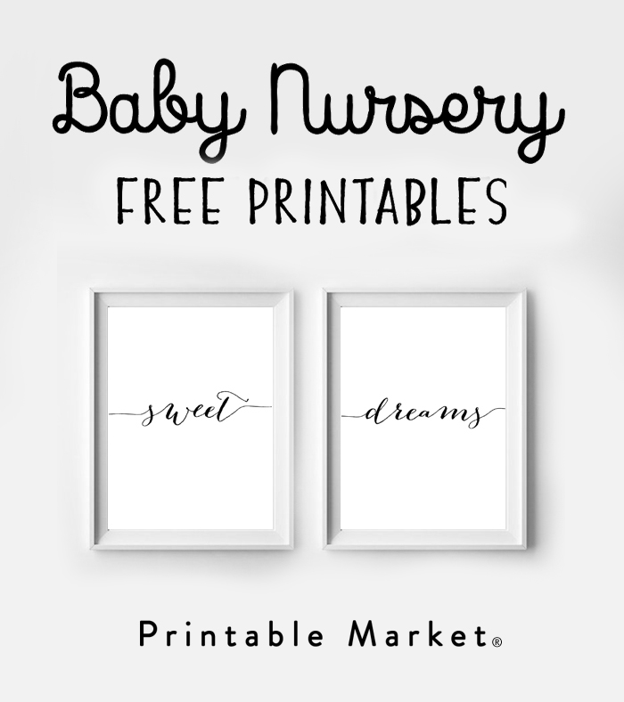 Free Baby Nursery Printables - Sweet Dreams - Printable Market
