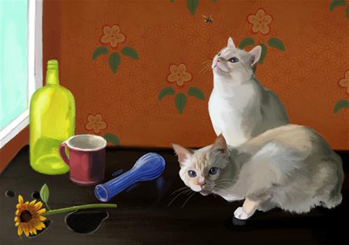 "A Mischievous Pair" a fine art Print by Tracy Hurley