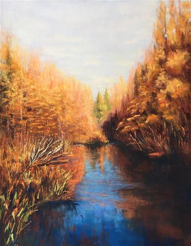 "Amber and Sapphire" a fine art Print by Donna Theresa