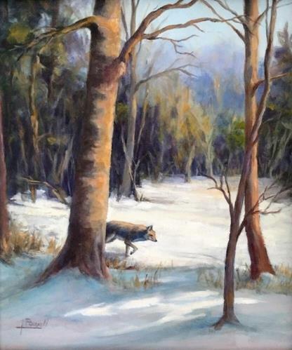 "Coyote Crossing" a fine art Print by Karen Powell