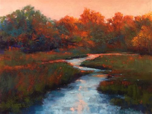 "Tangerine Dusk" a fine art Print by Donna Theresa