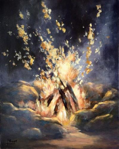"Night Fire" a fine art Print by Karen Powell