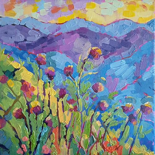 "Thistle Dance I" a fine art Print by Bhavna Misra