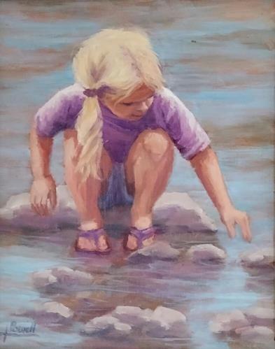 "Stream Play" a fine art Print by Karen Powell