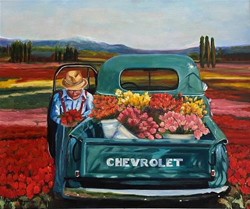 "Pa’s Tulips" a fine art Print by Cynthia Fankhauser