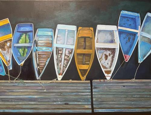"Skiff Row" a fine art Print by Nicole Sorum