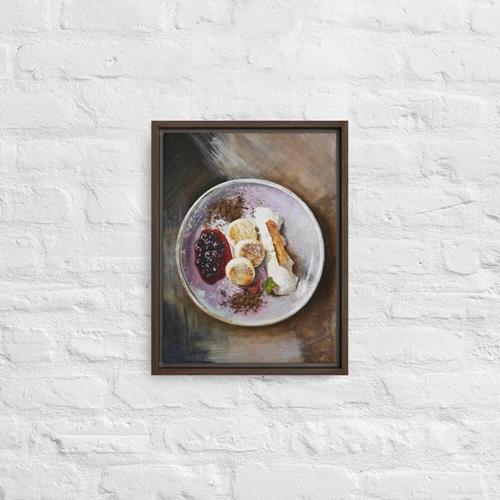 "Metal Print Curd Fritters" a fine art Print by  Lukian