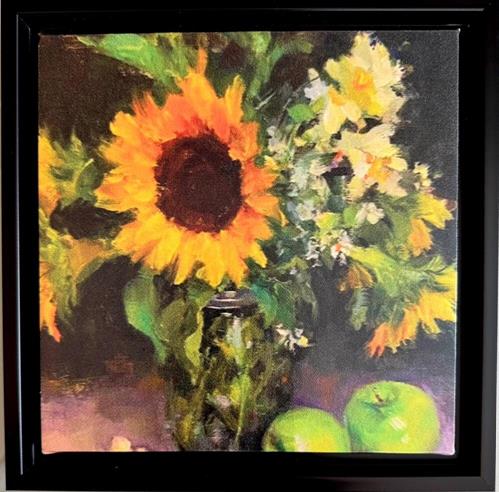 "Sunflower Obsession" a fine art Print by Laurie Johnson Lepkowska