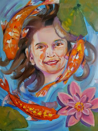 "Dreams of Koi" a fine art Print by Bhavna Misra