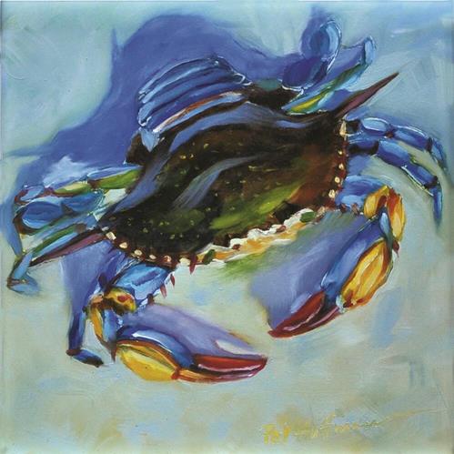 "Sanibel Blue Crab" a fine art Print by Patricia Huffman