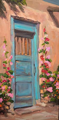 "Santa Fe Doorway
Reproduction of an original oil painting" a fine art Print by Charles Thomas
