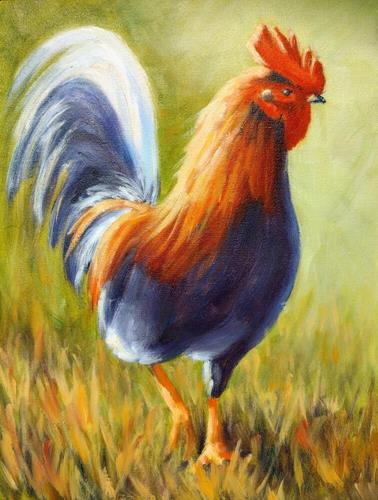 "Sir Cluck" a fine art Print by Karen Powell