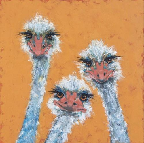 "The Ostrich Sisters" a fine art Print by Jani Freimann