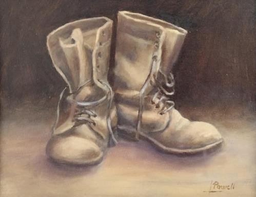 "Work Boots" a fine art Print by Karen Powell