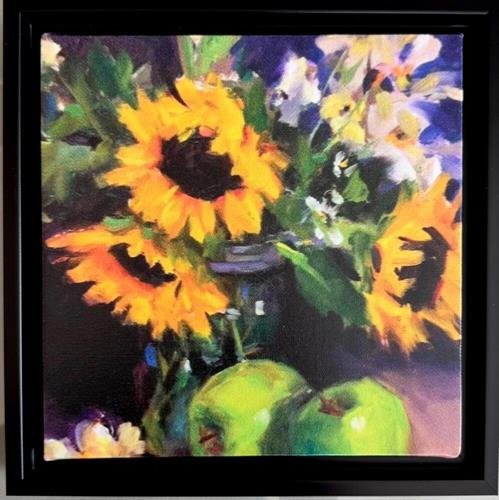 "Sunflower Infatuation" a fine art Print by Laurie Johnson Lepkowska