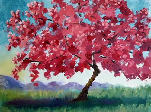 "Cherry Blossom Print - sold out" a fine art Print by Bhavna Misra