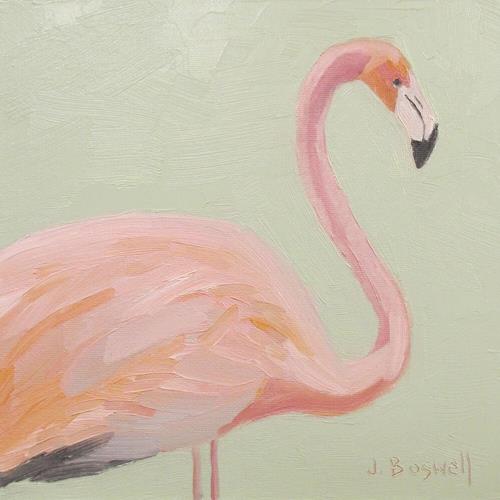 "Flamingo Series Three " a fine art Print by Jennifer Boswell