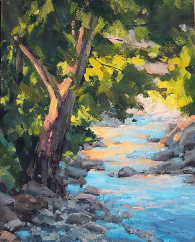 "Water's Edge
Reproduction of an original oil painting
" a fine art Print by Charles Thomas