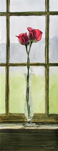 "Intimate pair, 2 roses" a fine art Print by Andy Sewell