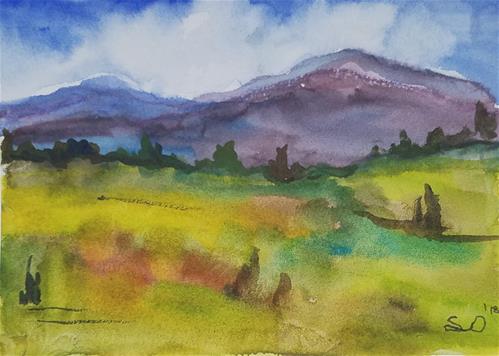 "California Landscape " a fine art Print by Olesya Sytnyk