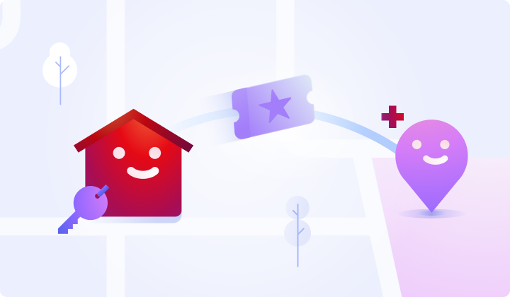 editorial-sharing-account-en A Netflix home with a key shows sending an Extra Member slot.