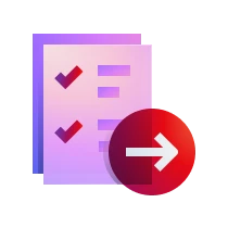 bullet_profile_informationtransfer_en.webp Checklist with arrow to indicate information transfer