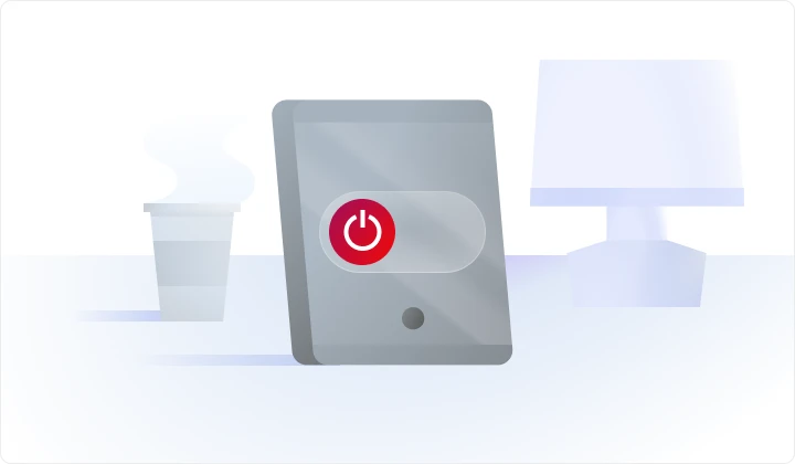 instructional_troubleshooting_turnoff_en.webp Tablet with power icon indicating turn off process