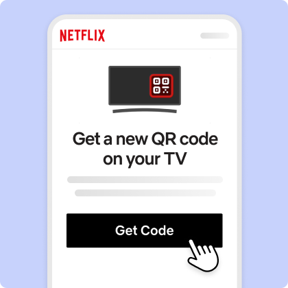 ui-household-misdetection-04-en.webp Netflix appe showing QR code setup screen with Get a new QR code on your TV prompt and Get Code button.