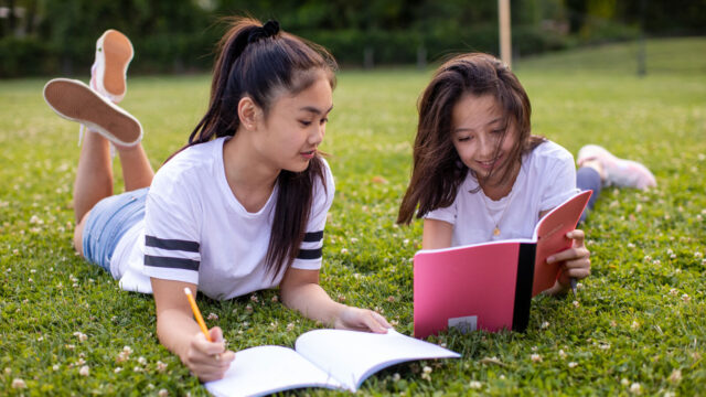 Students reading