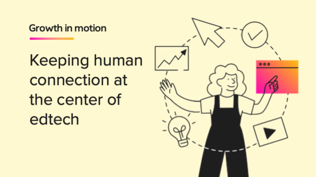 Illustration of educator using edtech tools