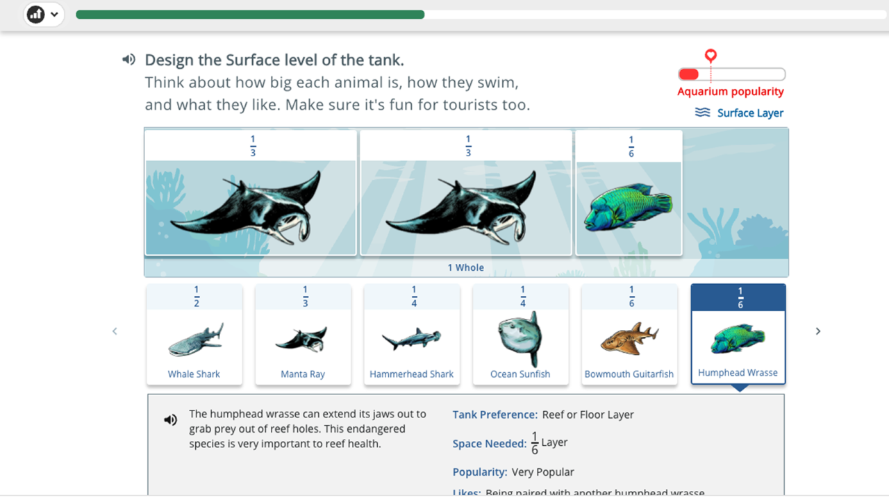 Math 180 aquarium simulation for designing the tank’s surface layer.
