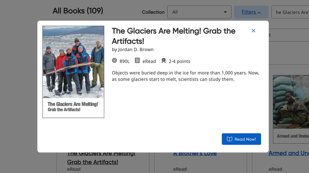 eRead preview for The Glaciers Are Melting! Grab the Artifacts!