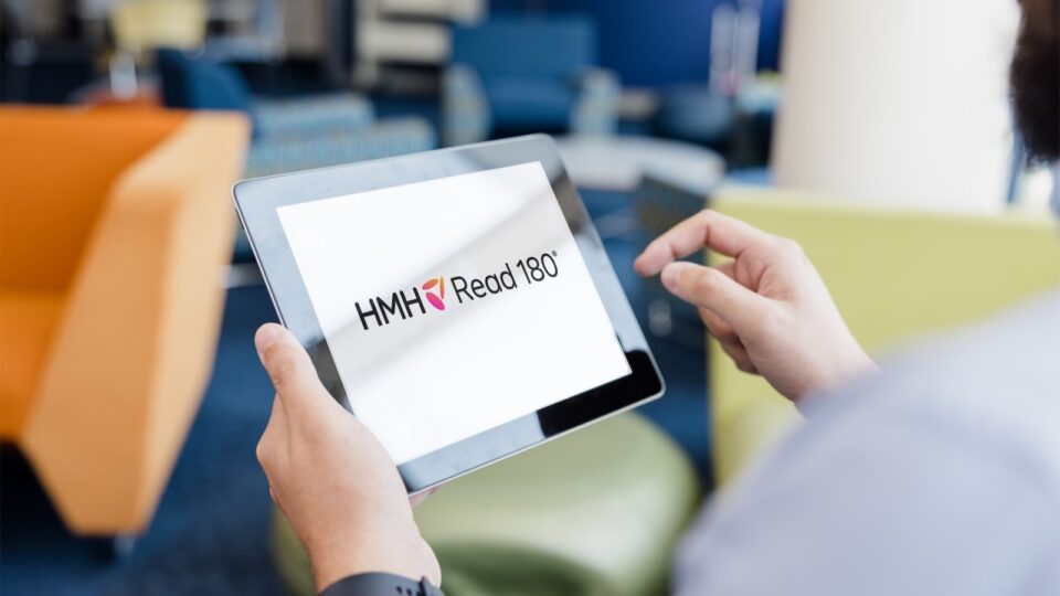 Tablet screen displaying the Read 180 logo