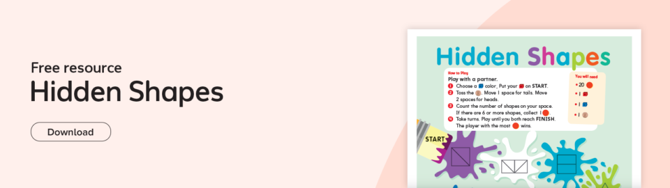Printable Hidden Shapes math game for hands-on geometry practice