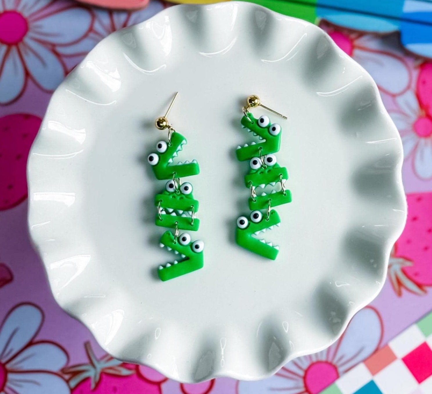Alligator Math Symbol Earrings | Hypoallergenic | STEM Gift for wholesale by Nelly Rose Jewelry