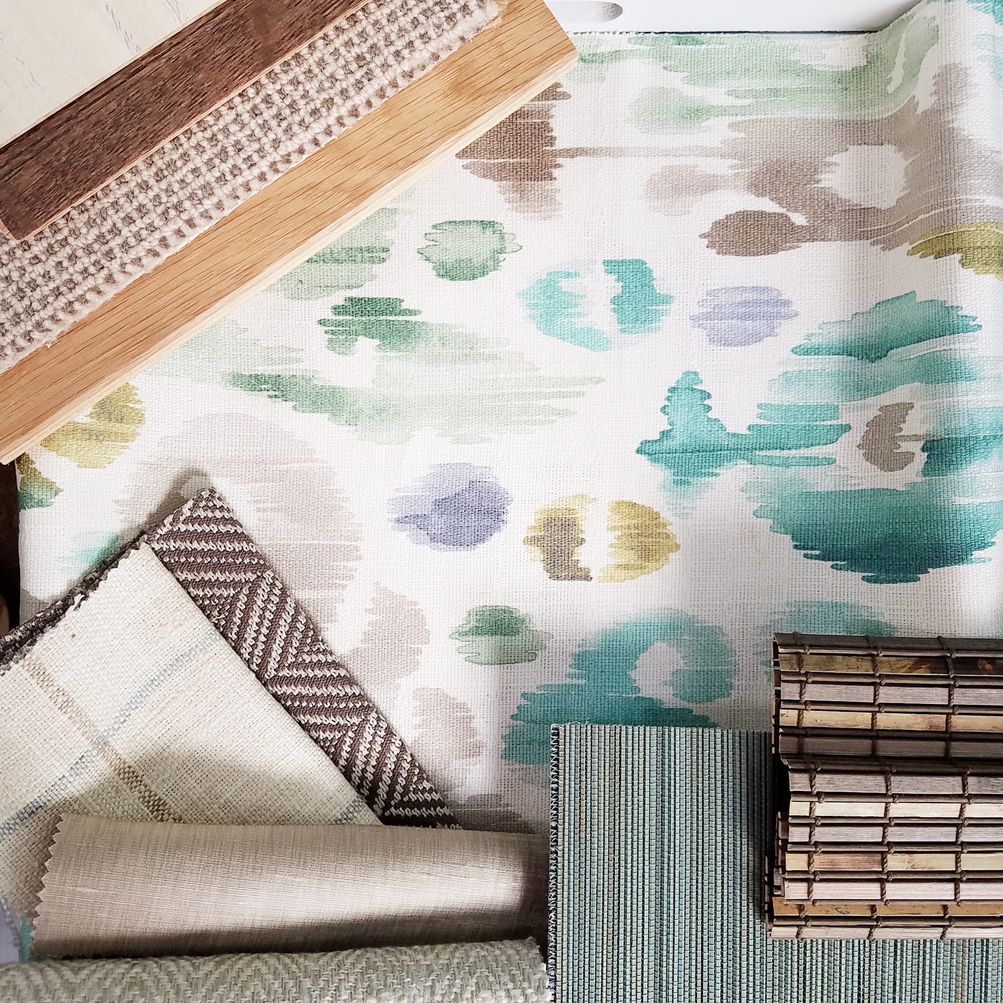 neutral wood and carpet