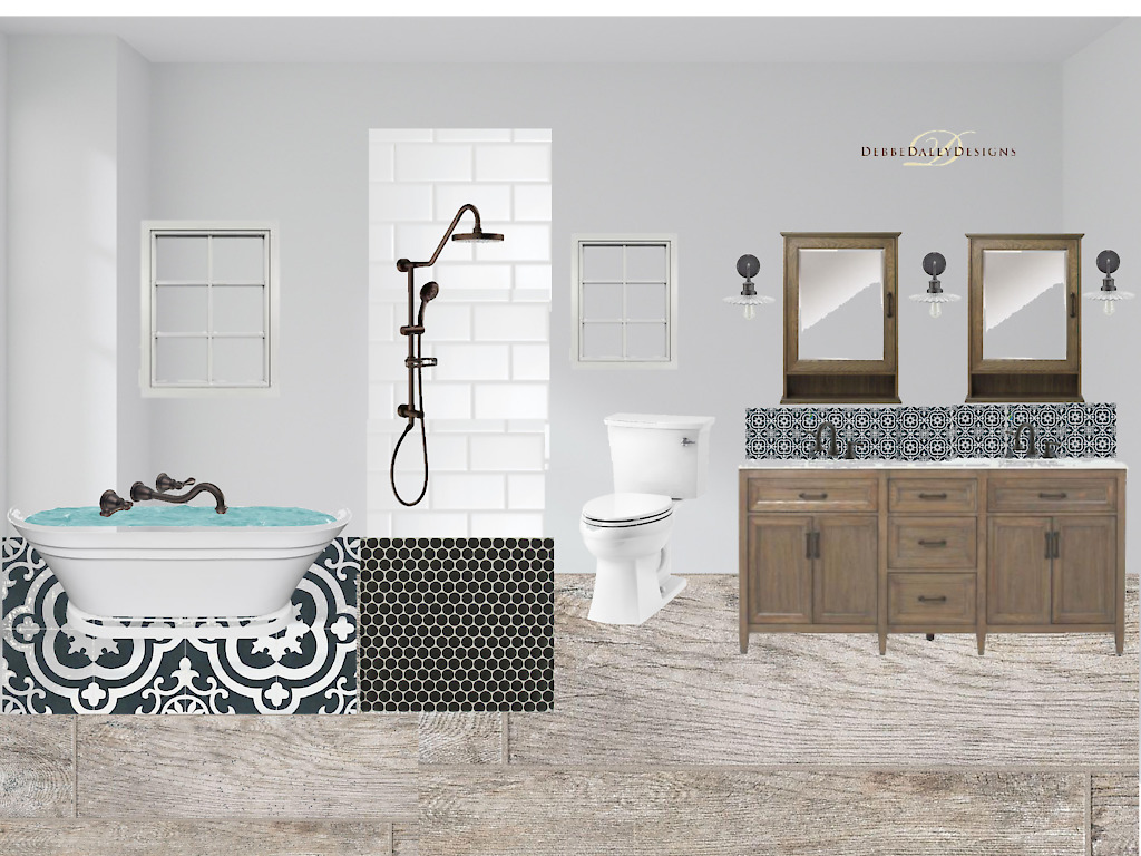 Example of Bathroom Fixtures & Finishes Service - Farmhouse Style
