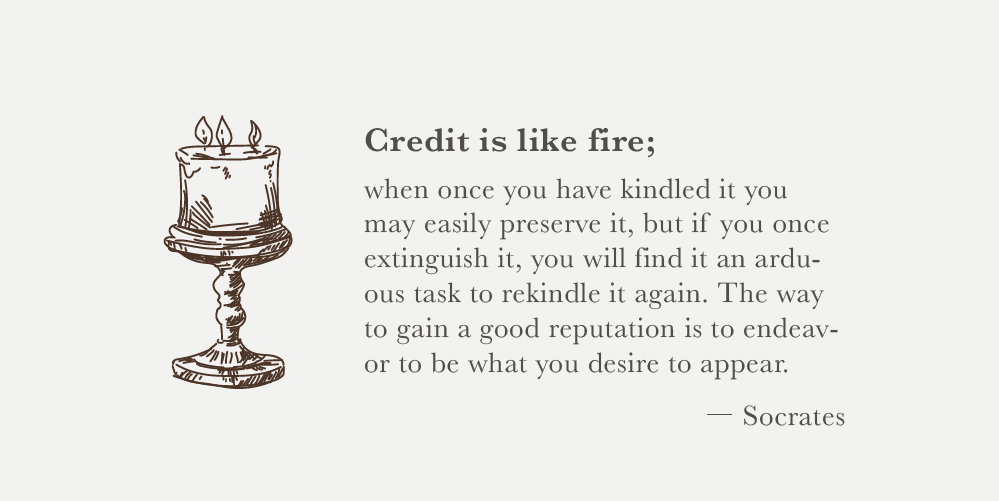 credit is like fire