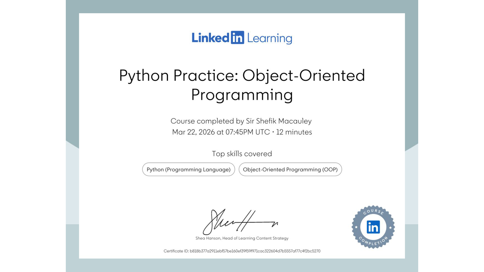 Python Practice: Object-Oriented Programming