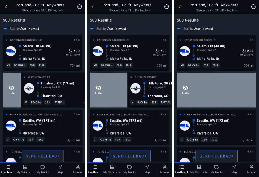 Hide or delete a match to DAT One Help Center