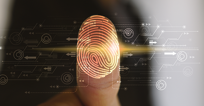 CISSP Quiz_697.5x364.44 thumbprint representing information security protection