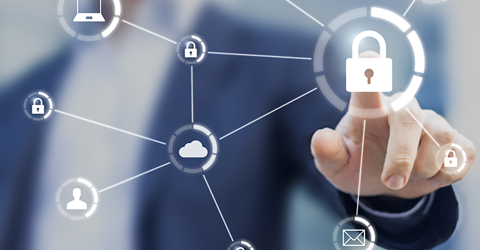 HowtoPassCEH_697.5x364.44 Man touching padlock image to signify certified ethical hacker (ceh) certification
