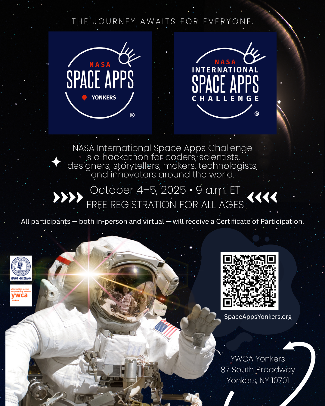 NASA Space Apps Yonkers - Announcement 1 - Instagram Post (1080x1350)