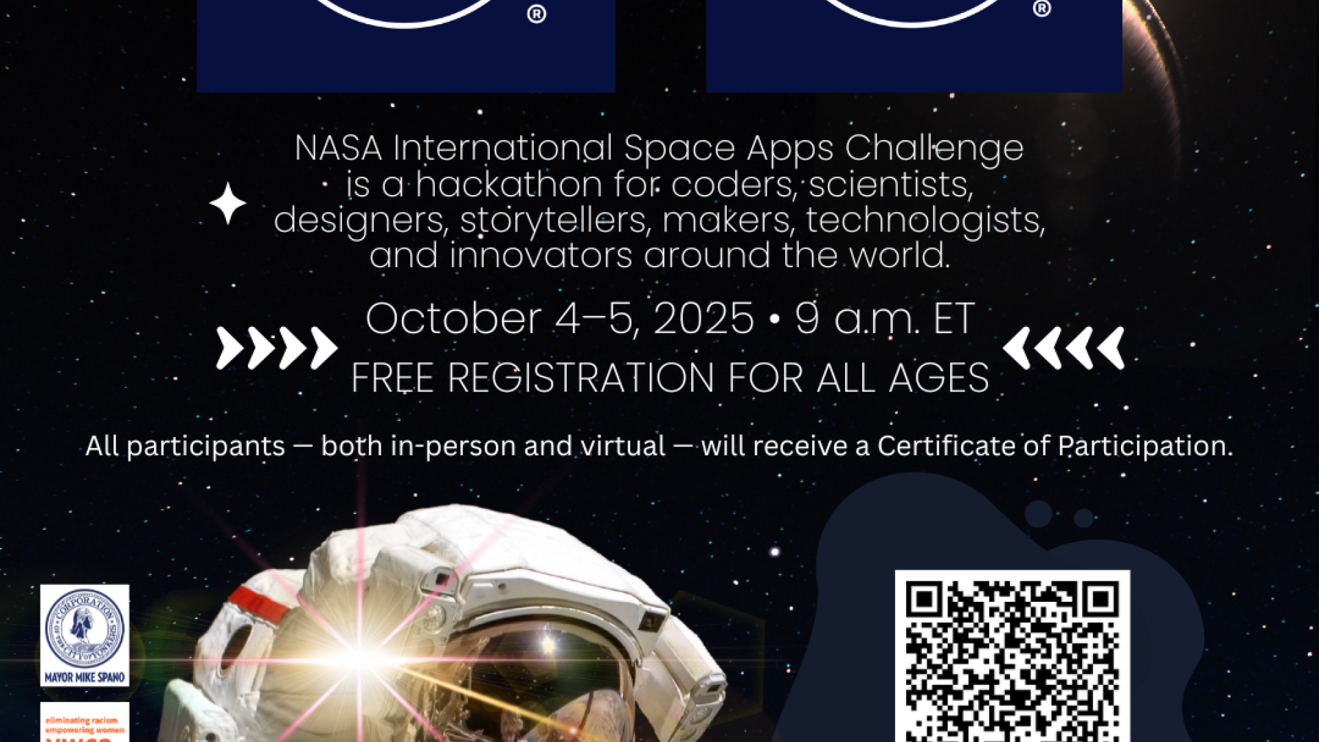 NASA Space Apps Yonkers - Announcement 1 - Instagram Post (1080x1350)