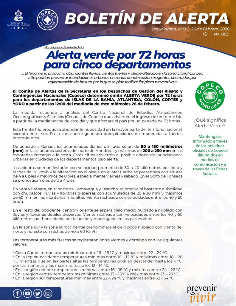 Comunicado oficial.